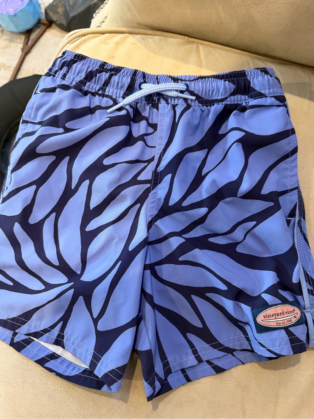 Vineyard Vines Lavender and Navy Patterned Swim Shorts